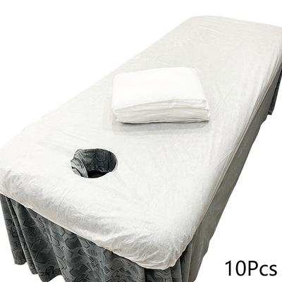10pcs Soft Open Hole Salon Beauty Breathable Spa Massage Disposable Bed Sheet Non-woven Fabric
