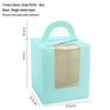 Kraft Paper Cupcake Box with Transparent Window for Mousse, Pudding, Muffins, and Egg Tarts