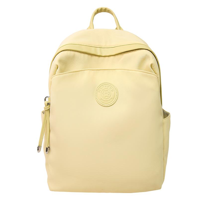 Large Capacity Lightweight Women's Backpack Student Solid Color Schoolbag