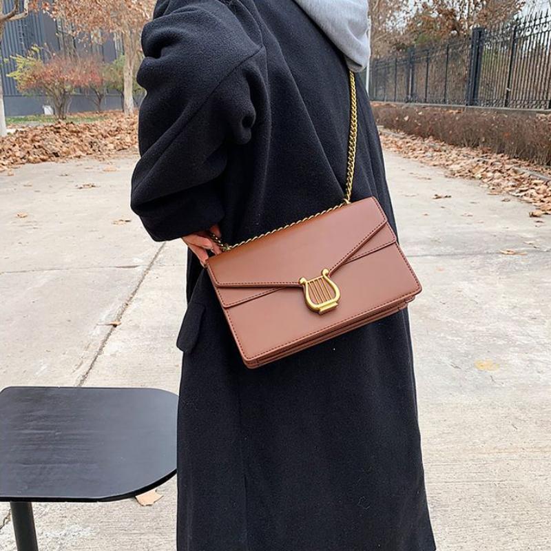 Dámský batoh Advanced Sense Malý design Sense Chain Messenger Bag Neformální retro taška přes rameno Jednoduché a všestranné čtvercové tašky