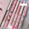 6pcs of Popular Cross-Border Pink Bow Ins High-Value Click Pens, Fast-Drying and Smooth for Students