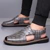 Men’s Sandals Mary Jane Dancing Shoes Dress Wingtip Wedding Stylish Formal Leather Prom Blazers Shoes Over Sized