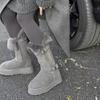 Grey Fur Integrated Snow Boots Women's 2025 Autumn and Winter New Thick-soled Casual Warm Foreign High-quality Cotton Shoes