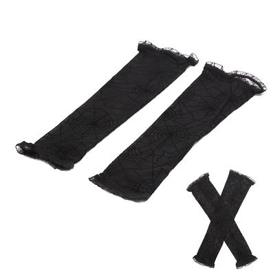 Spider Web Arm Sleeves Gloves Fancy Dress Up Halloween Costume Accessory Cosplay