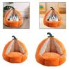 Pumpkin Shaped Cat House Cat Shelter Multifunctional Comfort Removable Cushion