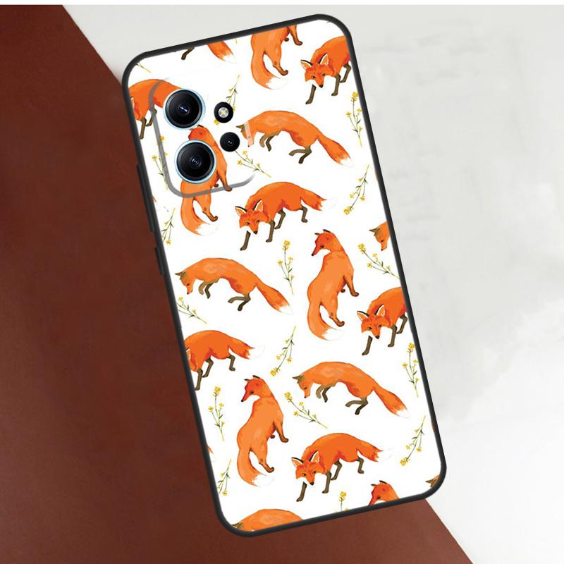 Cartoon Foxes Animal Case For Xiaomi Redmi Note 14 10 11 12 13 15 Pro Plus Cover For Redmi 15 14C 10C 12C 13C 15C