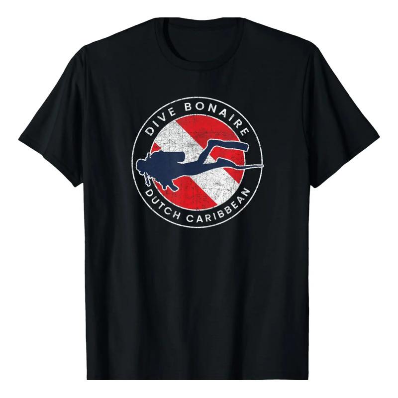 Camiseta Retro Con Bandera De Buceo Vintage De Bonaire Scuba S
