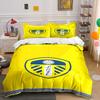 Geel Leeds United logo. Beddengoedsets Dekbedovertreksets Dekbedovertrekken Kussenslopen(1*Dekbedovertrek 2*Kussenslopen zonder dekbedvulling)