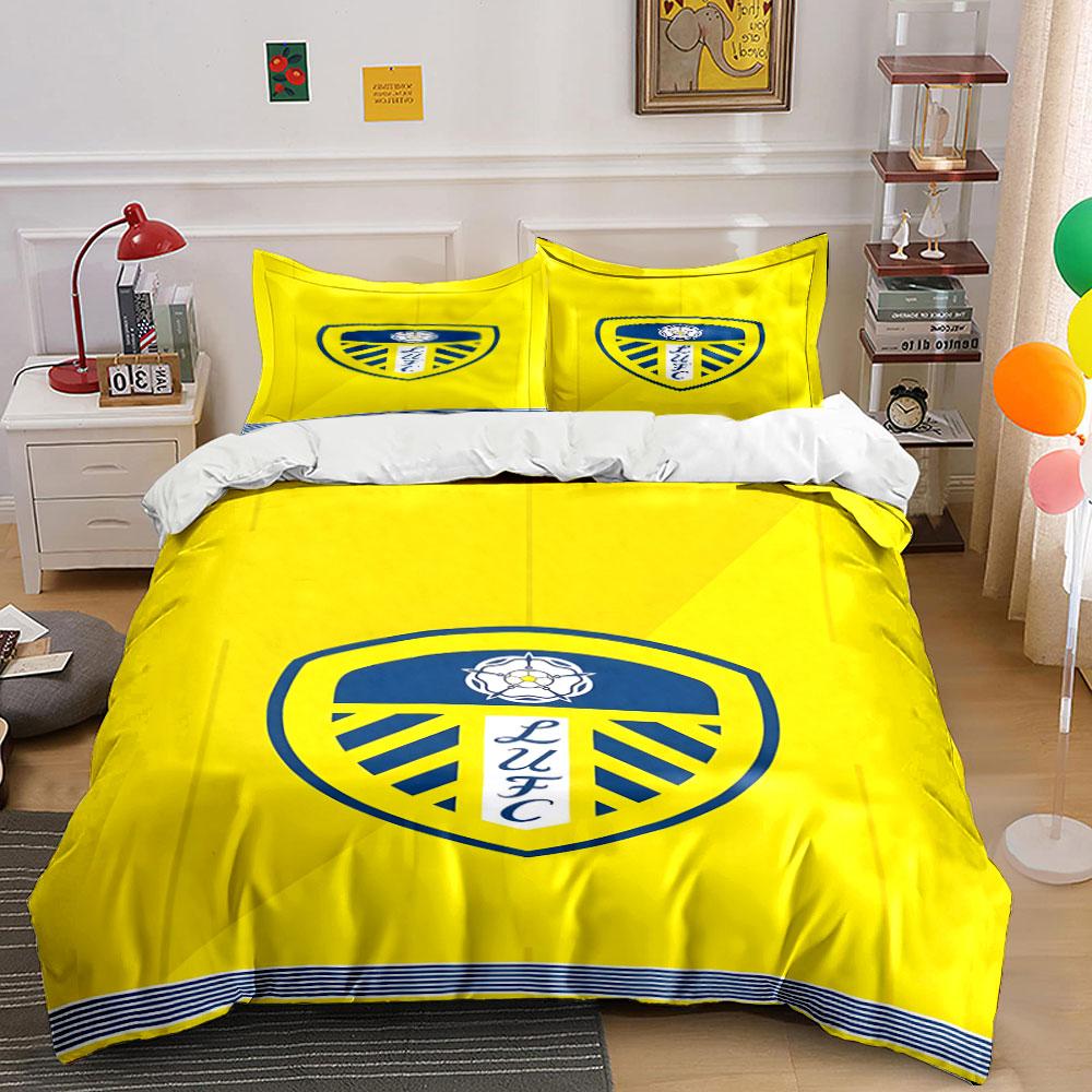 Dzeltenais Leeds United logo. Gultasveļas komplekti