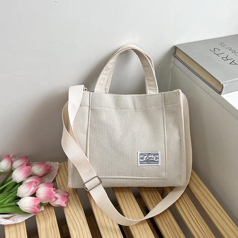 

Corduroy women s bag 2026 new handbag Korean fashion simple strip velvet shoulder crossbody small square bag белый