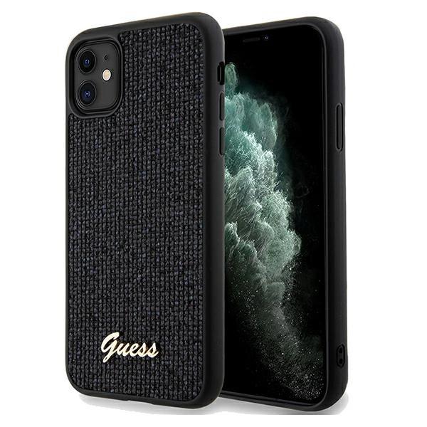 Guess Guhcn61Pmsdgsk Iphone 11 / Xr 6.1 Czarny/Black Hardcase Disco Metal Script