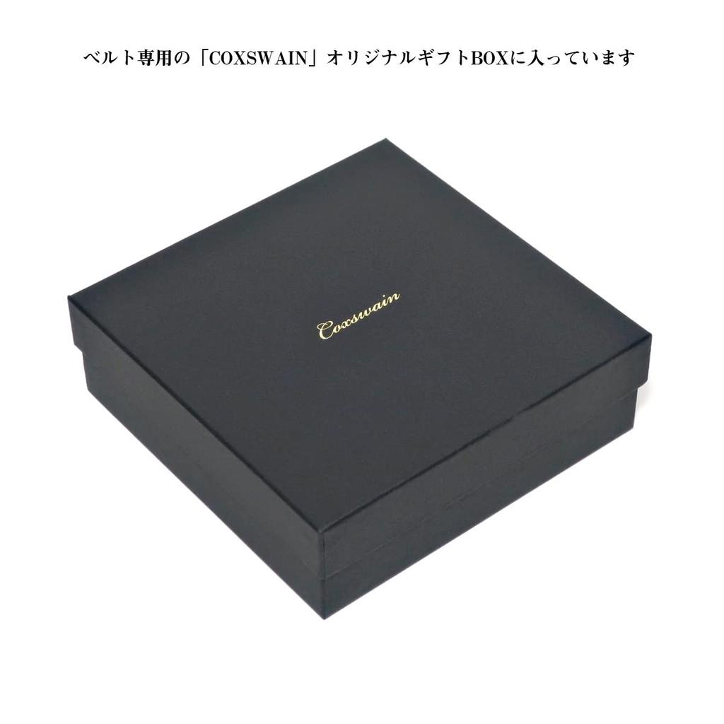 [COXSWAIN] Men's Belt, Genuine Leather, Premium Antique Brown, 33mm Width, Adjustable Length, Made In Japan, CW20201-36