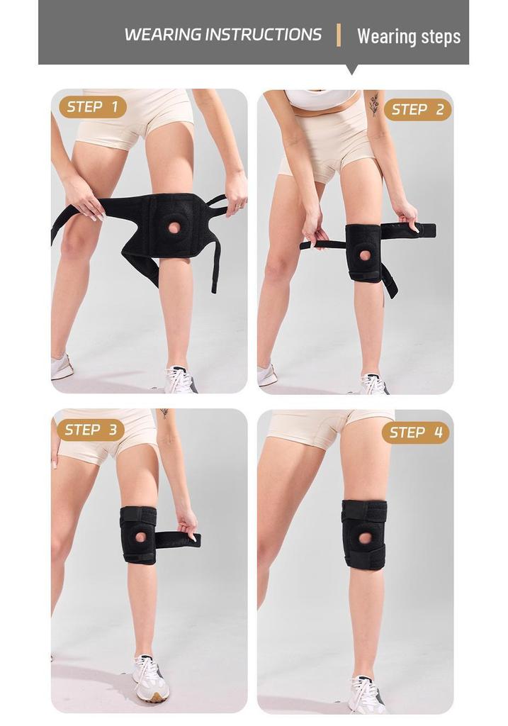 Cross-Border Sports Knee Pads for Mountaineering, Basketball, Running - Patella, Meniscus Support with Spring Leg Sleeves