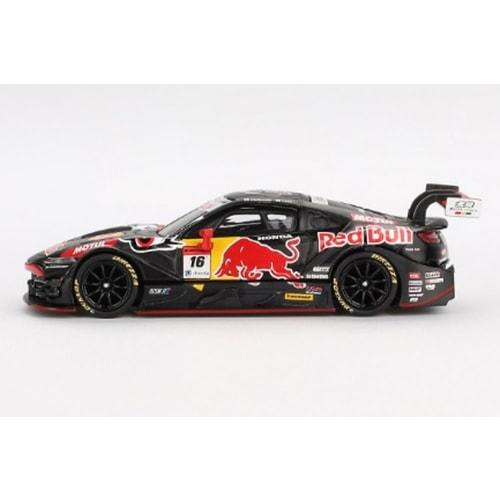 MINI GT 1/64 Scale Scale Honda NSX-GT Type S GT500 SUPER GT Series 2022 #16 Red Bull MOTUL MUGEN NSX-GT TEAM Red Bull MUGEN (Left-Hand Drive) Finished