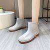 Fashion 2025 Hot Sale Ladies Shoes Slip on Women's Boots Outdoor Rainboots Women Round Toe Flat with Soft Bottom Concise Shoes Women