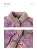 Velvet Plus Ancient Style Print Warm Jacket for Middle-Aged & Elderly Women - Winter Casual Wear