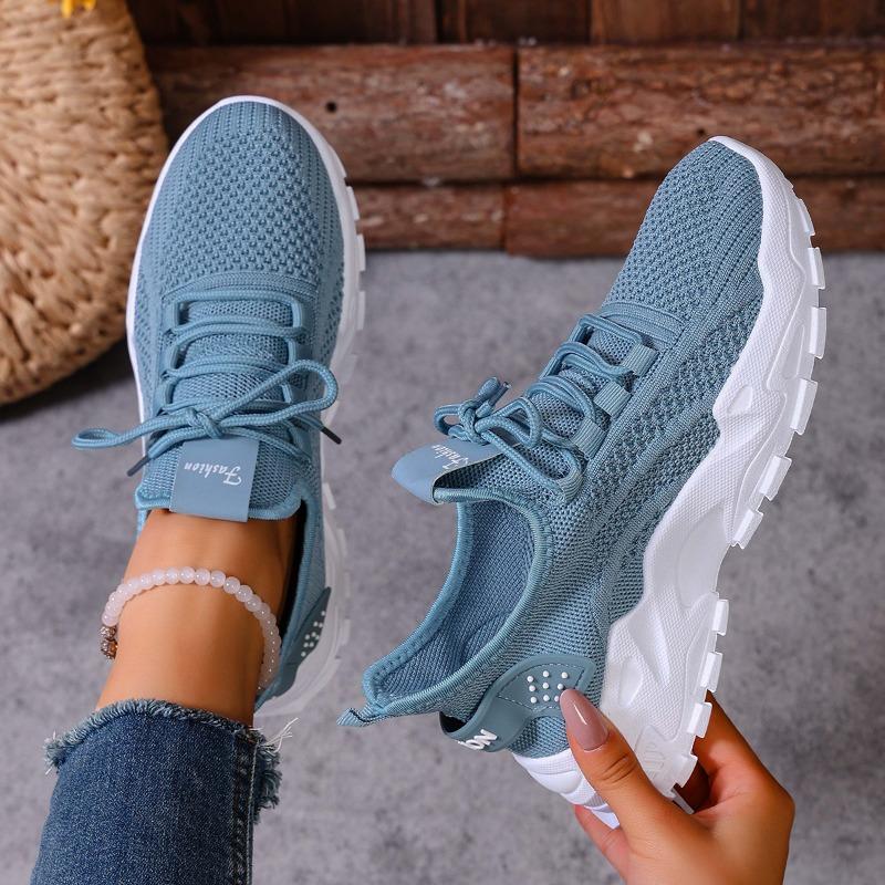Flying weaving shock-absorbing fashion lightweight sports shoes casual shoes summer feet running shoes women's mesh breathable new models