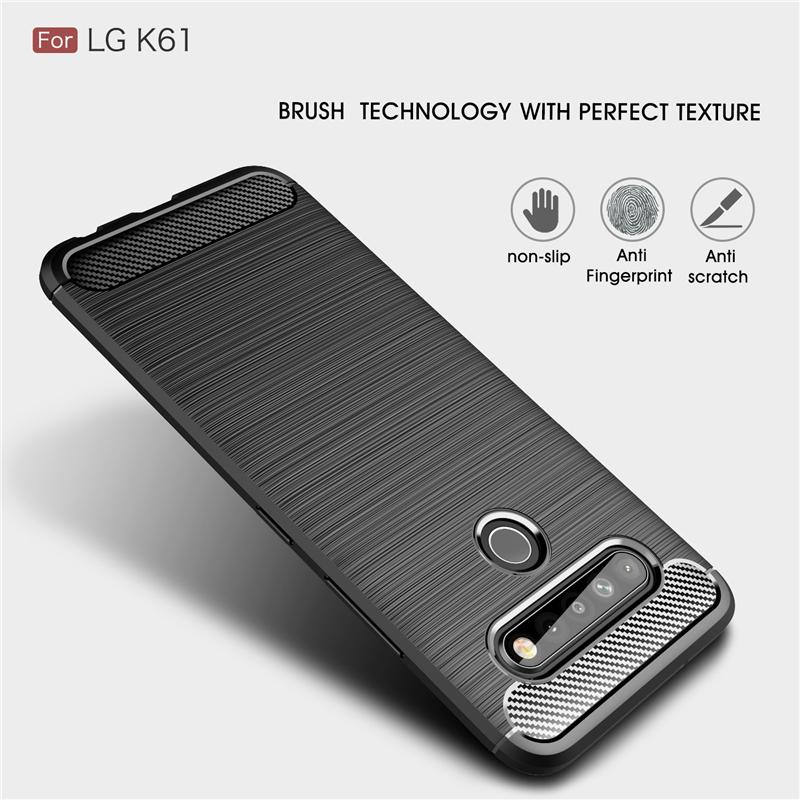 For Deksel LG K61 Etui For LG K61 Coque Beskyttende Støtsikker Armor Silikon Støtfangerdeksel For LG K61 K60 K40S K41S K51S Fundas