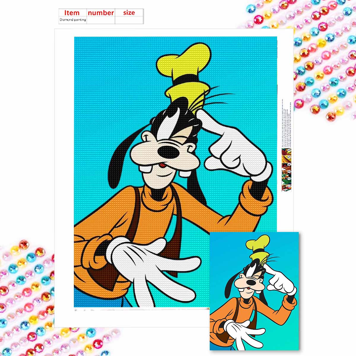 

DIY Diamond Painting The Thinking Animal Cross Stitch Kit Mosaic Art Diamond Painting Full Circle Diamond Home Decoration Round 20x30cm