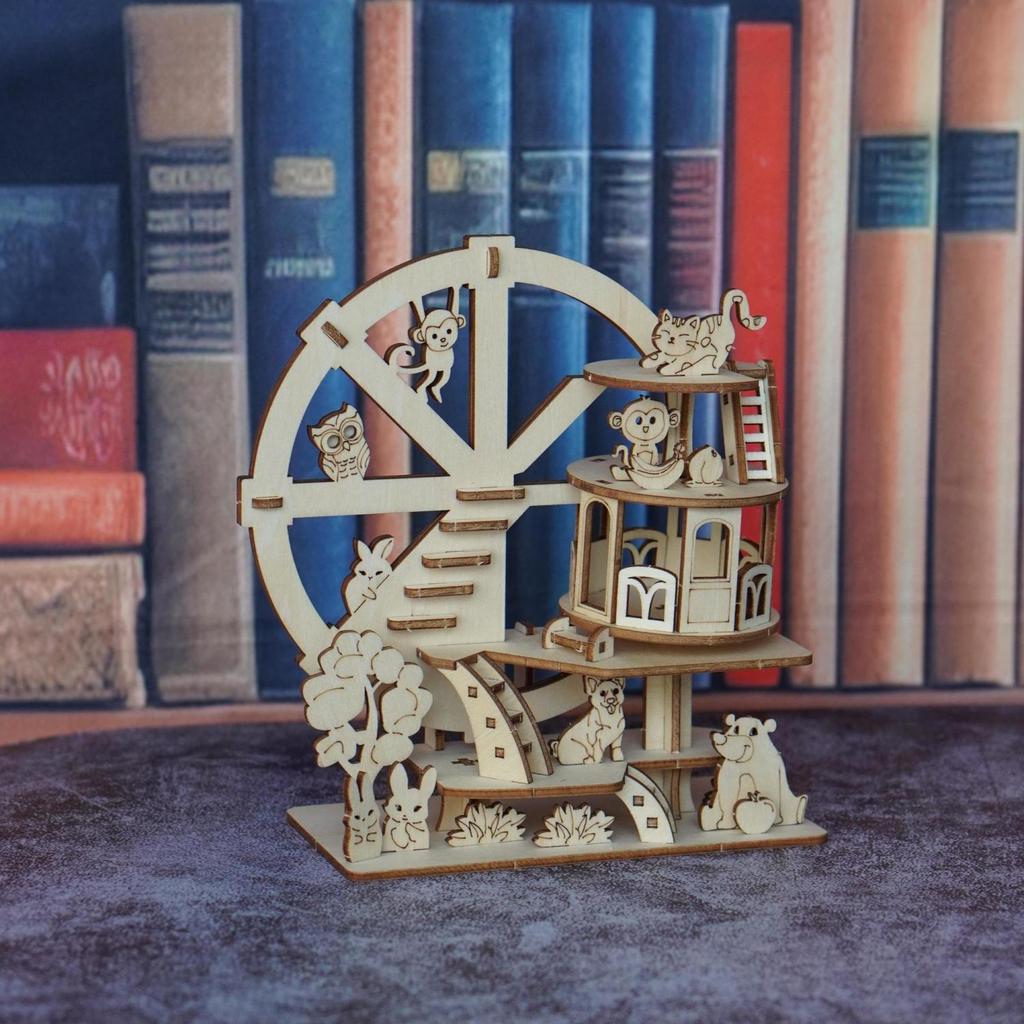 3D Wooden Puzzle DIY Model - Creative Kids & Adults Handcraft Gifts Set