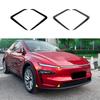 1Pair Carbon Look Fog Lamp Wind Fin Spoiler for Tesla Model Y 2024+ Juniper Body Enhancement