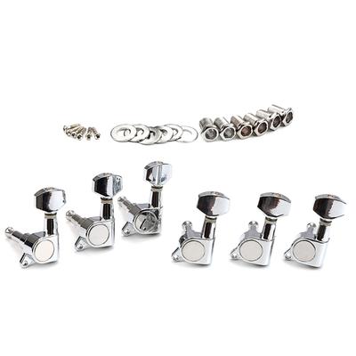 6Pcs Sealed Guitar Tunings Key Machine Head String Tuners Replacement 6L Guitar String Tunings Peg Guitar Accessory