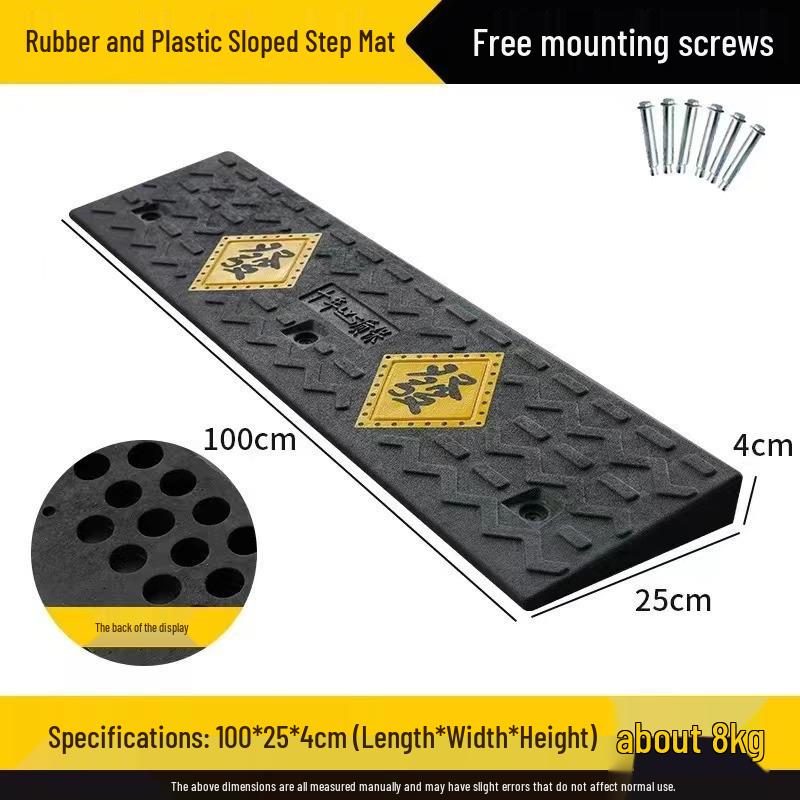 Rubber Curb & Threshold Ramp Mat for Home and Car 