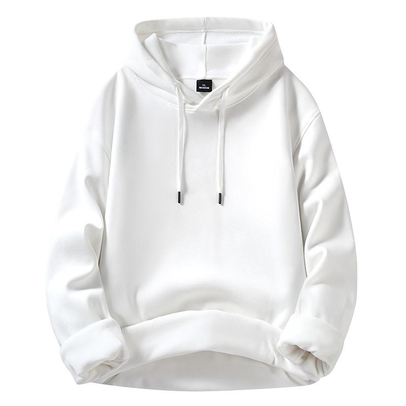 Fashion Sweater Men's New Spring, Autumn and Winter Solid-colour Padded and Thickened Hoodie Tide Couple Round Neck Jacket Tops