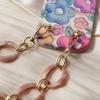 Nové príslušenstvo k telefónu Odnímateľné časti Retiazka Candy Crossbody Kovový Luxusný remienok Ženy Puzdro na telefón Retiazky Akrylová retiazka na rameno