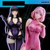 30cm Naruto Shippuden GK Hinata Hyuga Haruno Sakura Latex Bodysuit Anime Girl Figure Statue Desktop Ornament Model Toy Boys Gift