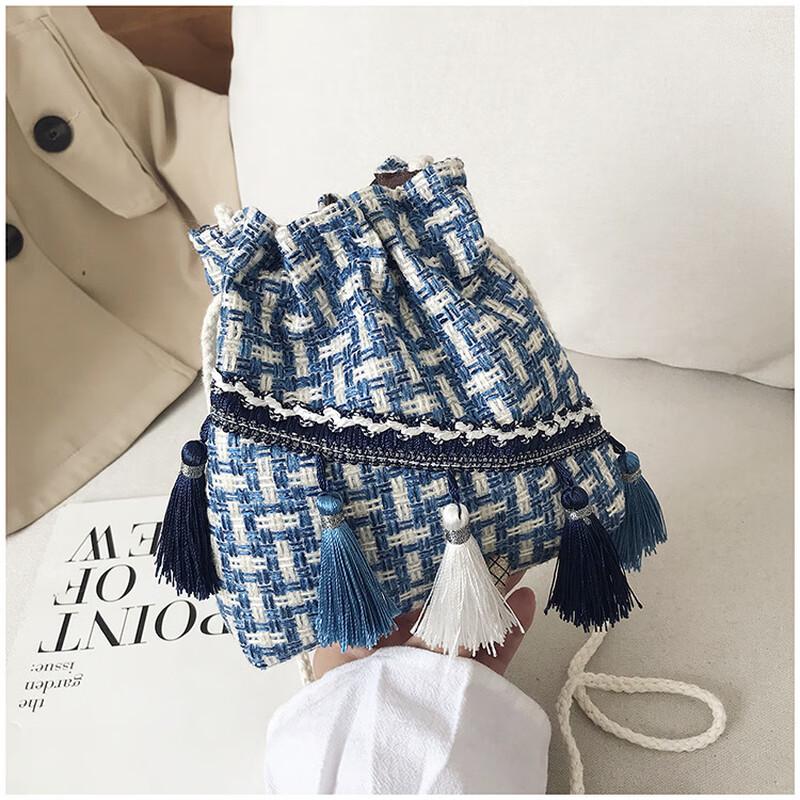 REWELL Ethnic Style Tassel Bucket Bag