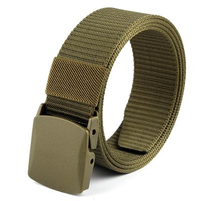 Men's Tactical Nylon Canvas Casual Belt Outdoor Training Electronic Security Check Iron-Free Tactics