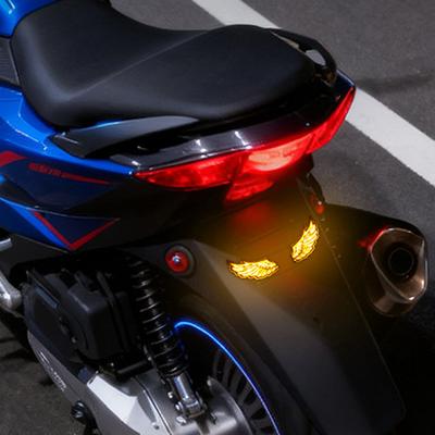 Motorcycle LED Wing Shape Eagle Eyes Lamp DRL Daytime Running Lights Angel's Wings Backup Lamp Auto Parking Turn Signal Lamp
