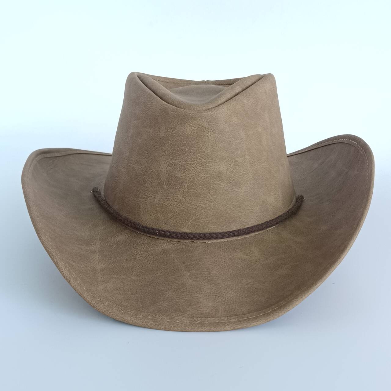 

Leather hat western cowboy hat men gentleman dad cowboy hat men s oversized hat big head M56-58CM