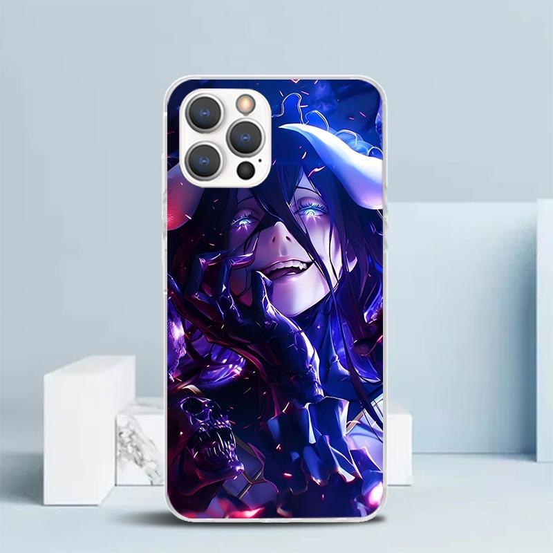 Albedo Overlord Anime Phone Case For IPhone 16 17 Air 16E 15 14 Plus 13 Mini 12 11 Pro Max 7 8 + SE 2020 Soft TPU Back Cover 16