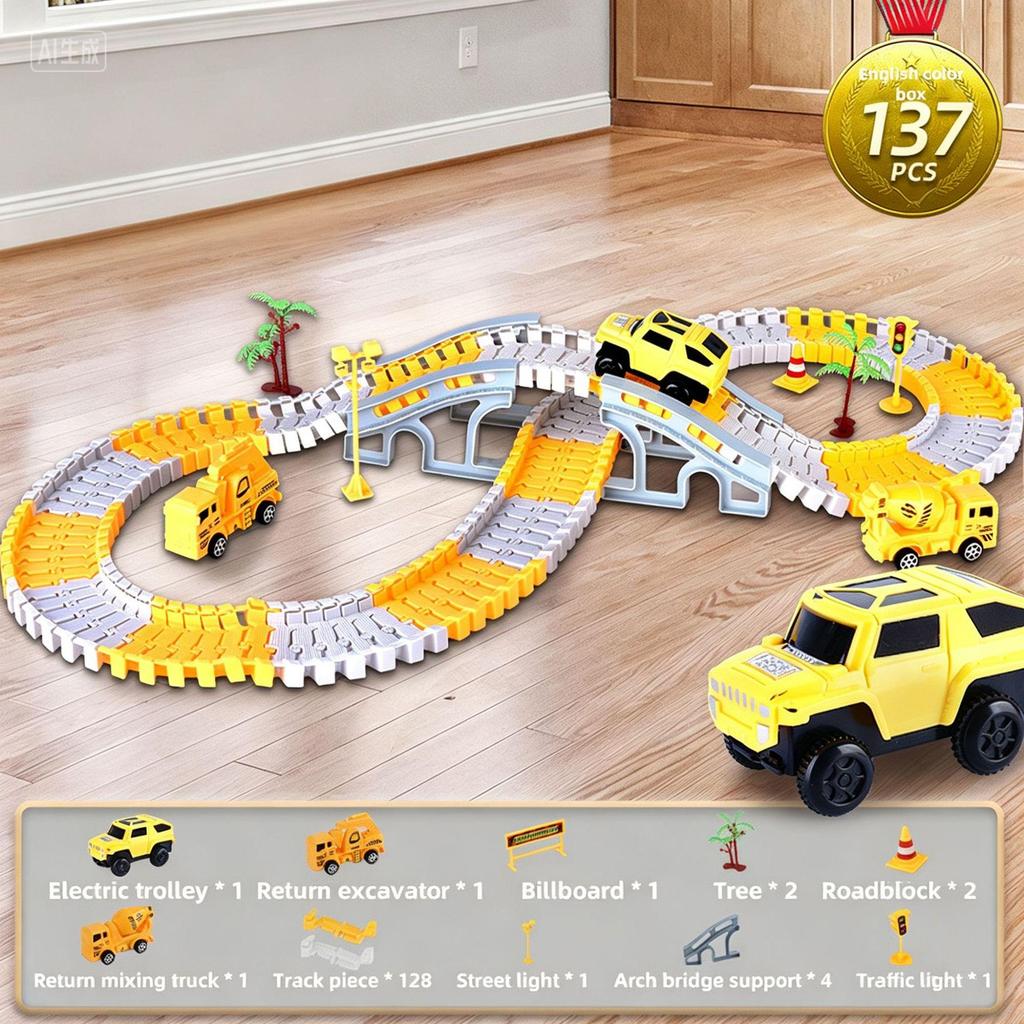 Kids' Electric Racing Car Track Set – Popular Engineering Toy