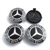 Car Sticker 4pcs Wheel Center Cap 75mm 3 pin AMG Apple Tree New Black Dark Light Blue Wheat Styling Badge For Mercedes Benz Hub