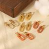 Twisted Spiral Stainless Steel Earrings Stainless Steel Drop Dangle Earrings  For Women