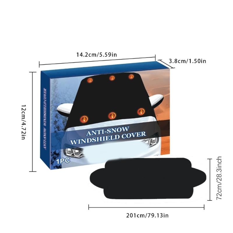 Windshield Snow Cover, Windshield Cover for Ice and Snow Windproof Sunshade Cover for Car SUV,61x28inch