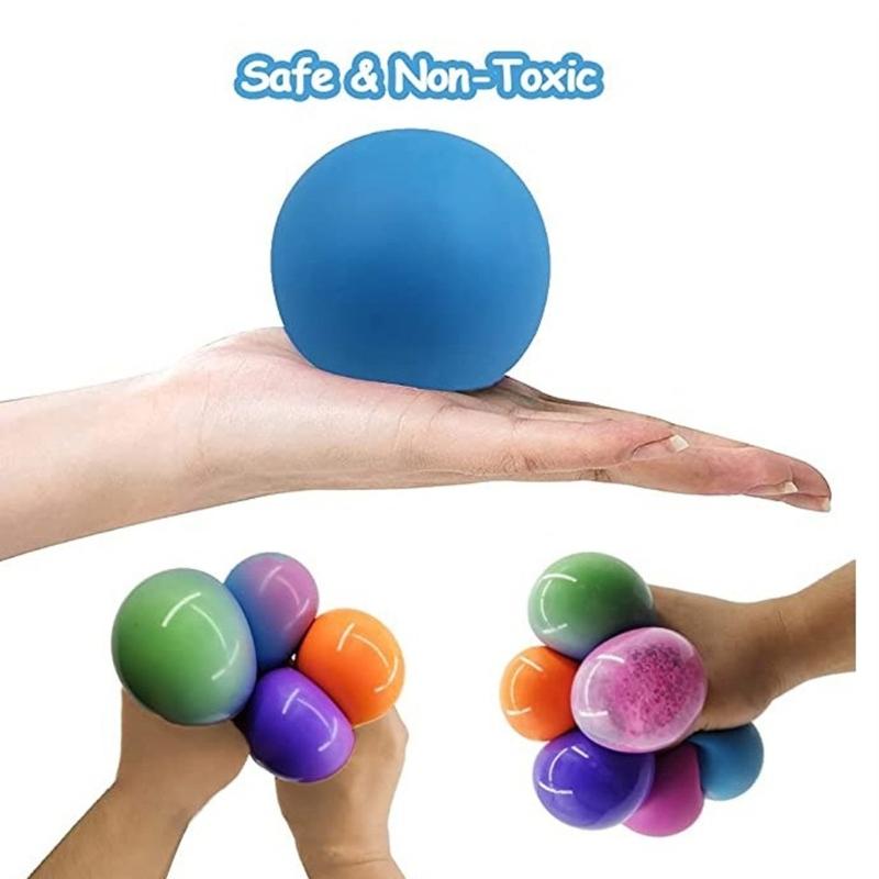 Soft Elastic Squeeze Toy 4PCS with Color Changing for Hand Relaxation and Daily Stress Management Adult Student Use