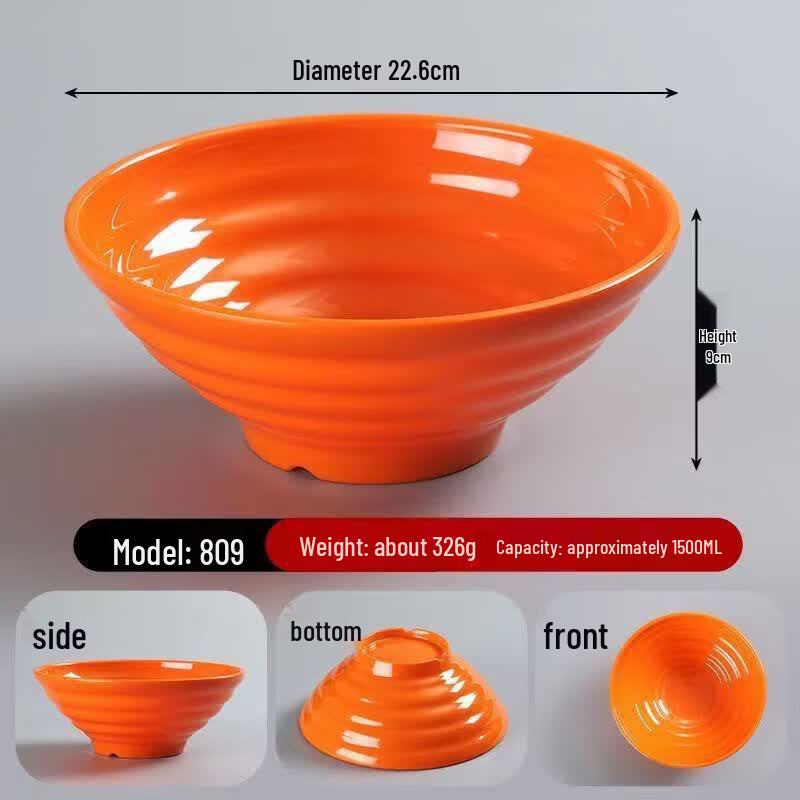 A5 Food-Grade Melamine Threaded Noodle Bowl