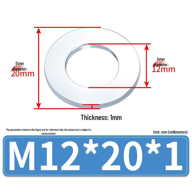 Extra Large Galvanized Metal Flat Washers - Sizes M1.6 to M14