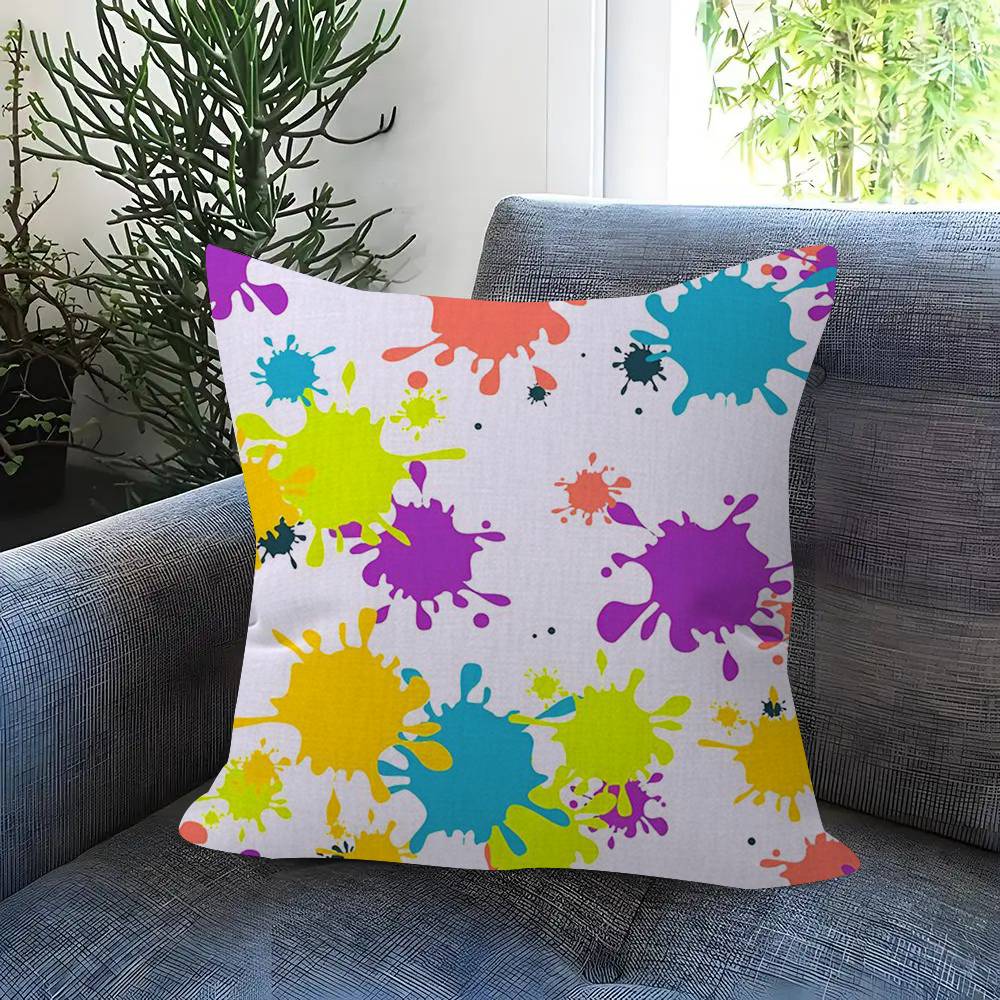 Home Decor Colorful Graffiti Cushion Cover Inches Farmhouse Decor Home Throw Pillow Covers for Couch Decorations