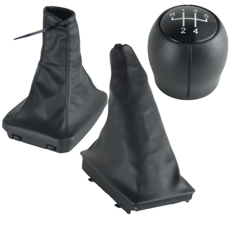 For OPEL CORSA C (01-06) TIGRA B (04-12) COMBO C(01-11) Car Gear Shift Knob Head Leather Gaiter Boot Cover Handbrake Case Collar