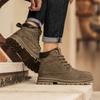 FashionAll-match new Comfy Ankle Boots Man Fashion Non-slip Casual High Top Shoes Leisure Hiking Footwear Handmade Men's Outdoor Boots