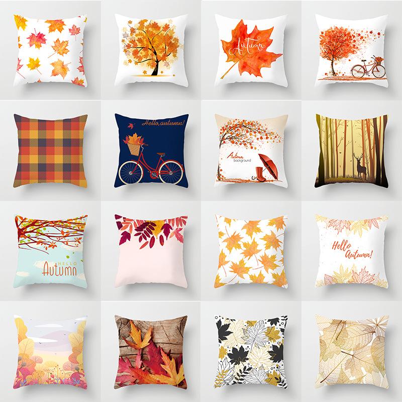 New Autumn Maple Leaf Pillowcase Home Sofa Cushion Pillowcase