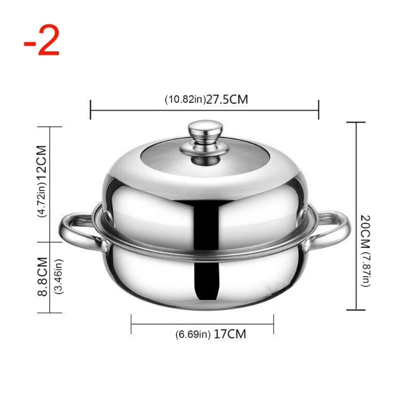High Efficiency 3 Layer Nonrust Steel Steamer Pot With Ergonomic Handle For Safe And Even Heating