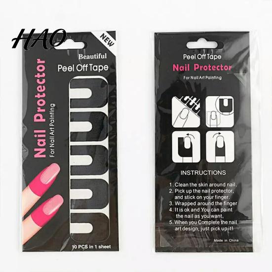 U-shape Nail Peel Off Tape Spill Proof Manicure Disposable Accessories Polish Protector for Women U-Shape