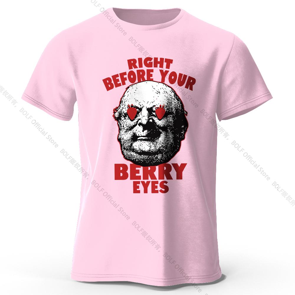 Herr T-shirt med tryck 'Men's Right Before Your Berry Eyes' 100% Bomull Oversize Frukt Ordvits Grafiska T-shirts för Kvinnor Sommartoppar Streetwear
