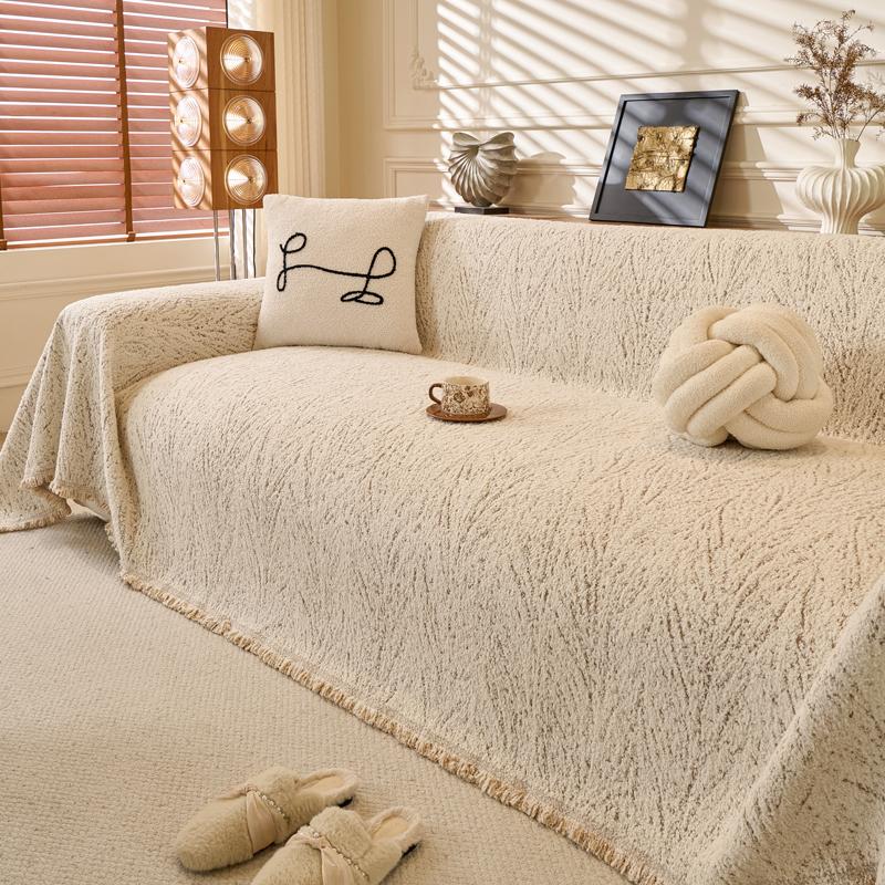 

Elegant Stitch Chenille Sofa Cover Cat Proof Reversible Slip Resistant Protector for Loveseat 2 3 4 Seater Sofa 180x130cm